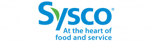 A blue and green logo for the food service industry.